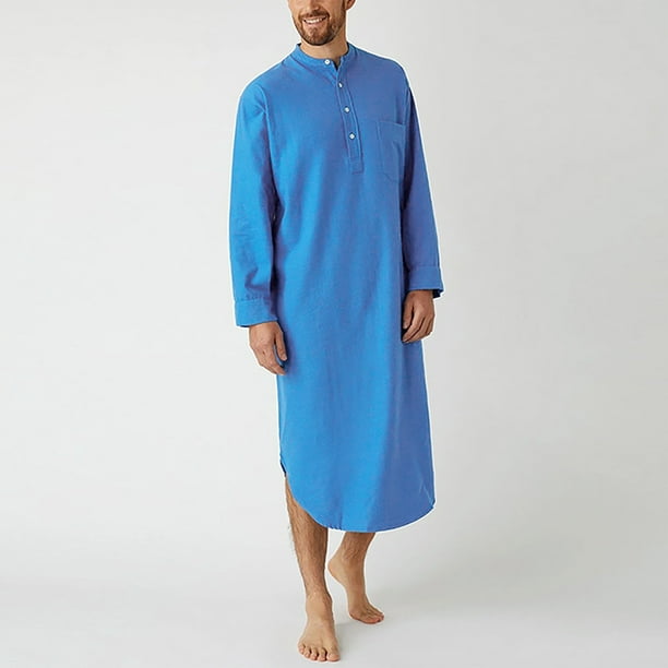 SHUDAGENG Mens Saudi Arabic Long Sleeve Robe Ramadan Muslim Dress ...