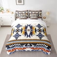 thumbnail image 2 of Homewish Tribal Aztec 7 Pieces Bedding Comforter Set for Teens Boys Girls,Bohemian Theme Full Bedding Set Lightweight,Exotic Style Fitted Sheet Flat Sheet,Ultra Soft Home Decor,Reversible, 2 of 8