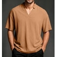 thumbnail image 2 of Zekutng Mens T-Shirts Solid-Color Casual Short-Sleeve V-Neck Shirt,Sizes S-3XL, 2 of 8