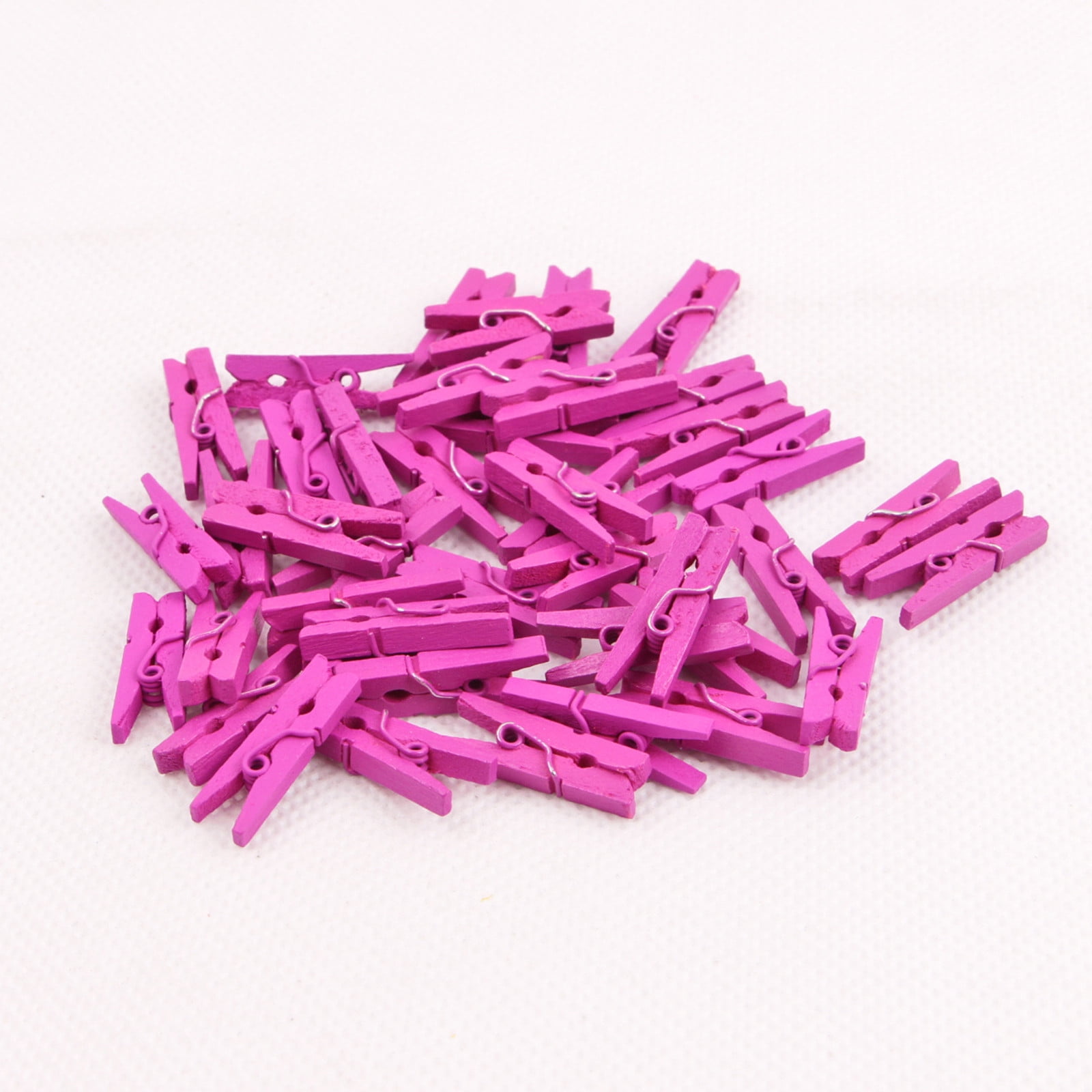 Mini Clothes Pins For Photo - 50pcs 25mm Colorful Natural Wood