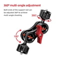 thumbnail image 4 of Graflsoa 360° Rotatable Dual Ball Head Magic Arm with 1/4 Inch Screws, Durable Aluminum Alloy, Foldable & Portable Camera Mount, Black/White Options, 4 of 6