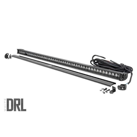 Rough Country 50" Black Series Single Row LED Light Bar | White DRL - 70750BLDRL