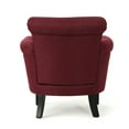 thumbnail image 6 of Brently Vintage Studded Fabric and Birch Club Chair, Wine and Expresso, 6 of 9