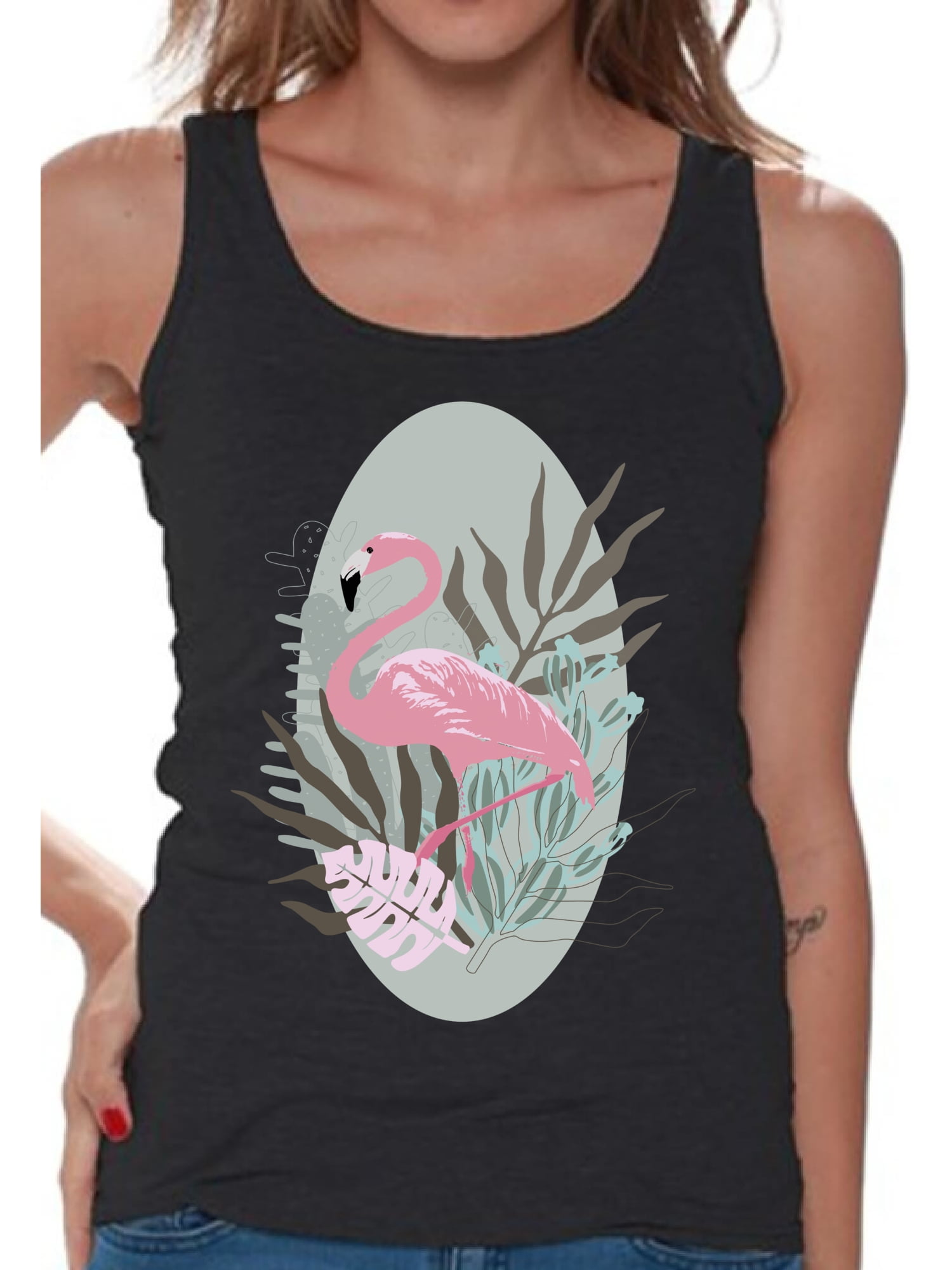 Awkward Styles - Awkward Styles Tropical Flamingo Tank Top T-Shirt for ...