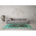 thumbnail image 3 of Ahgly Company Indoor Rectangle Persian Turquoise Blue Traditional Area Rugs, 2' x 3', 3 of 4