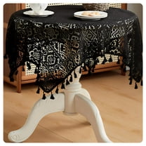 AUQ Outdoor Tablecloth - Round Table Cloth Tablecloths, Quick Clean Picnic Dining Cover 24"x24" Beige