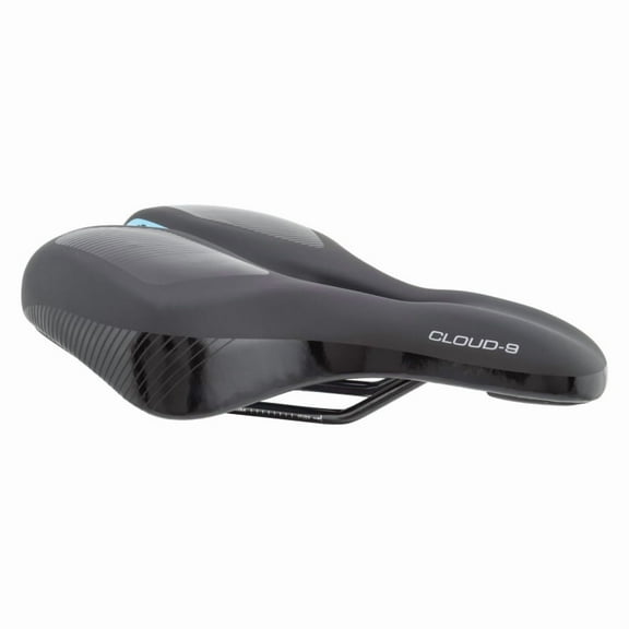 Cloud-9 Unisex Wide Sport Saddle Kush Plus Relief Channel, Airflow Black