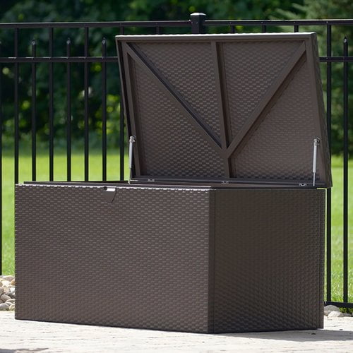 Arrow Spacemaker Basket Weave 134.5 Gallon Metal Deck Box by