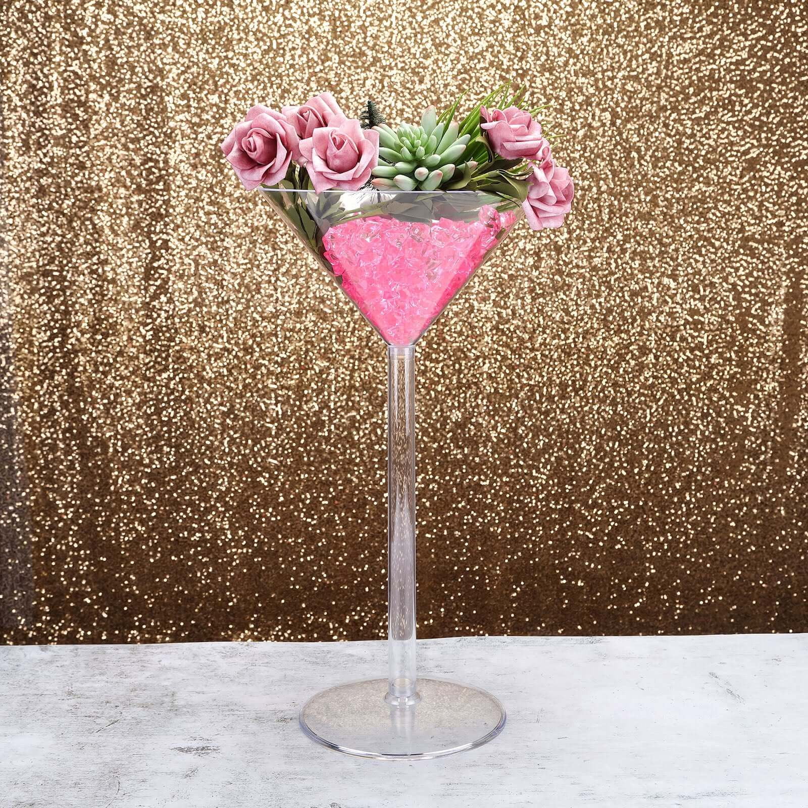Efavormart 4 Sets of Wholesale Plastic Sturdy Centerpiece XL Martini Cup Stand Tabletop Decor Wedding Party Event Decoration
