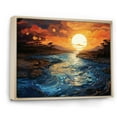 thumbnail image 2 of Designart "Horizons by the Ocean at Sunset II" Landscapes Floater Framed Wall Art Print, 2 of 7