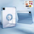 thumbnail image 1 of Tablet Stand Protection Clip with Case for iPad Pro 12.9 M2 Cover for 2022 9th Air 5 Tri-fold Magnet Back with Sticker for 11" Haze Blue S Air 5 Air 4, 1 of 6