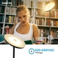 thumbnail image 2 of Leonlite Modern 4.53 in 1-Light Adjustable Height Floor Lamp, White, 2 of 7