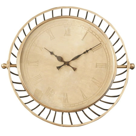UPC 845805059743 product image for Yosemite Home Decor Circular Stainless Steel Wall Clock - 17W x 16H in. | upcitemdb.com