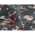 thumbnail image 3 of Ambesonne Garden Scene Quilted Bedspread Set 3 Pcs, Floral Vintage Romance, Queen, Charcoal Grey and Burgundy, 3 of 4