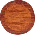 thumbnail image 1 of Unique Loom Autumn Collection Modern Contemporary Casual Abstract Area Rug, 3 ft 3 in, Terracotta/Burgundy Border, 1 of 5