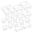 thumbnail image 1 of CNKOO 16pcs Drawer Organizer Set Plastic Storage Bins for Bathroom Bedroom Organizer, 1 of 6