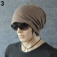 thumbnail image 3 of opvise Women Men Fashion Winter Warm Crochet Knit Scarf Hip-Hop Cap Beanie Hat Light Coffee, 3 of 7