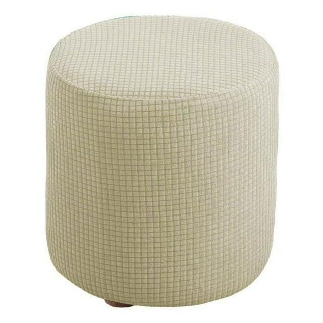Stretch Ottoman Slipcovers Ottoman Covers Removable Footstool Covers Storage Ottoman for Living Room - White