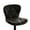 Black, variant on Hawsaiy Modern Bar Stools Set of 2, Adjustable Faux Leather Upholstered Swivel Bar Stools, Counter Height Bar Chairs with Back for Kitchen Island, White
