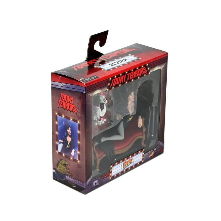 NECA Toony Terrors - Elvira on Velvet Couch with Pet Dog Gonk, 6
