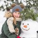 thumbnail image 3 of Kids Winter Warm Beanie Hat Scarf Gloves Set grey Thermal Knit Crochet Thick Fluffy Toddler Scarf Double Pom Pom Bobble Hat with Faux Fur for Girls Bo, 3 of 4