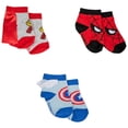 thumbnail image 4 of Marvel Hero Logo Sock Booties 3-Pack, 4 of 4