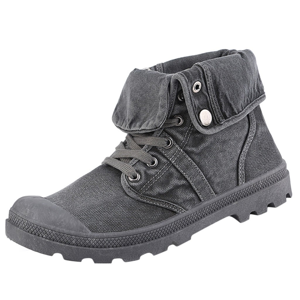 high ankle canvas shoes