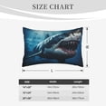 thumbnail image 3 of Fotbe 3D Realistic Shark Pillow Cases - Envelope Closure - Luxury, Extra Soft, Cooling Pillow Covers - Wrinkle, Fade, Stain Resistant-14"x20", 3 of 8