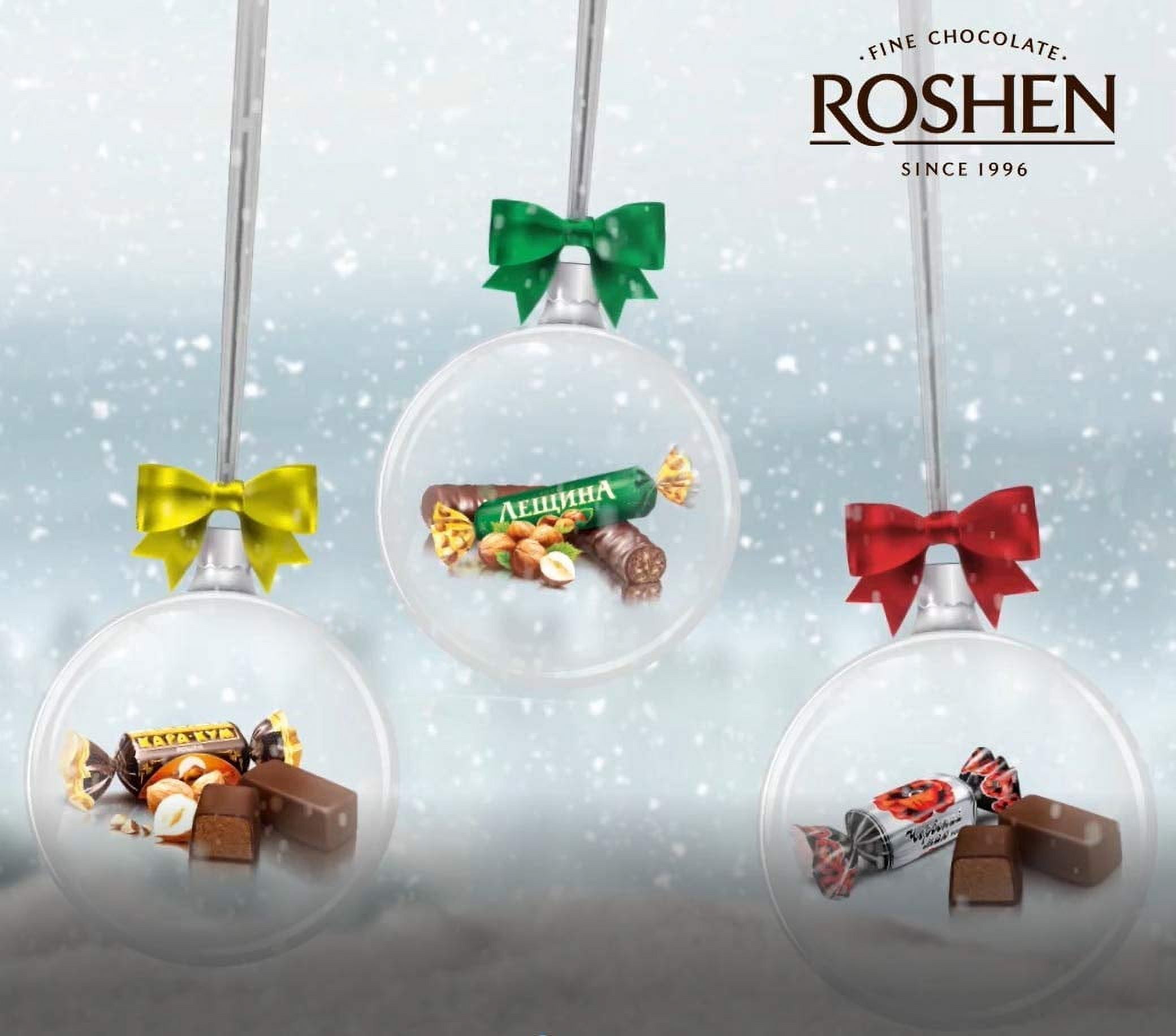 Roshen Leshina with Chopped Nuts & Praline Filling, Kosher, Delicious, Flavorful Sweets Bulk Candy 2.204lb/1kg