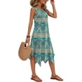 thumbnail image 2 of Fantaslook Floral Tank Dresses for Women Flowy Sleeveless Asymmetrical Hem Dress Beach Sundress with Pockets, 2 of 10