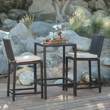 Coral Coast South Isle All-Weather Wicker Dark Brown Balcony Height Coral Coast South Isle All-Weather Wicker Dark Brown Balcony Height Patio Bistro Set - Coral Coast South Isle All-Weather Wicker Dark Brown Balcony Height