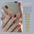 thumbnail image 2 of yingyy Faux Ongles Ensemble Brillant Style Français Résistant aux Rayures Ongles Presse Forte Viscosité Réglable Manucure Solide Autocollants Type 1 Type 1, 2 of 6