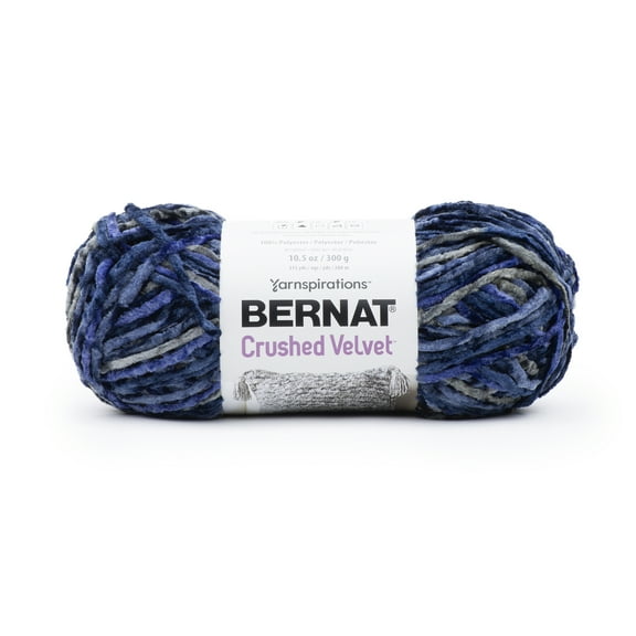 Bernat® Crushed Velvet™ #5 Bulky Polyester Yarn, Deep Gray 10.5oz/300g, 315 Yards