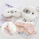 thumbnail image 2 of Paquete de 2 máscaras para dormir con diseño de animales de dibujos animados, de felpa suave, con los ojos vendados, para mujeres y niñas, para viajar, siesta, dormir por la noche (paquete de 2 o, 2 of 5
