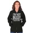 thumbnail image 4 of I'm Not Bossy I Just Know Funny Boss Unisex Fleece Graphic Zip Up Hoodie Brisco Brands 3X, 4 of 5