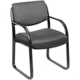 thumbnail image 1 of Boss Office Products Fabric Sled Base Guest Chair with Arms in Gray, 1 of 7