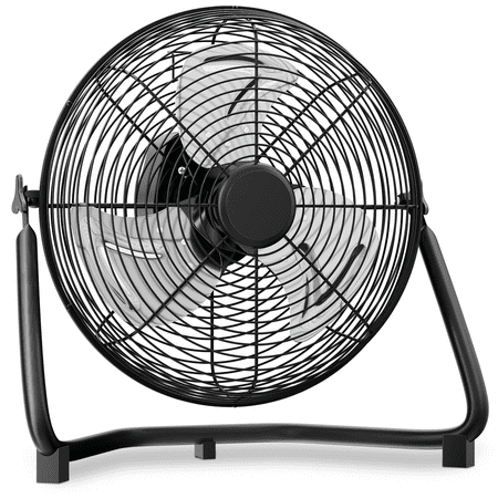 

mollie 14 3-Speed High Velocity Floor Fan Heavy Duty Metal Industrial Cradle Floor Fan with 230-Degree Adjustable Tilt for Indoor Outdoor Black
