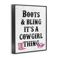 thumbnail image 3 of Stupell Industries Rustic Lodge Boots & Bling Cowgirl Thing Black Framed Giclee Art, 16 x 20, by Lettered and Lined, 3 of 8