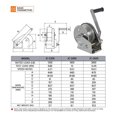 thumbnail image 4 of Treuil Manuel Autobloquant à Manivelle en Acier Inoxydable de 1200 Lb à Deux Sens, Grue de Traction Portable pour la Maison avec Frein, Facile à Installer, 4 of 7