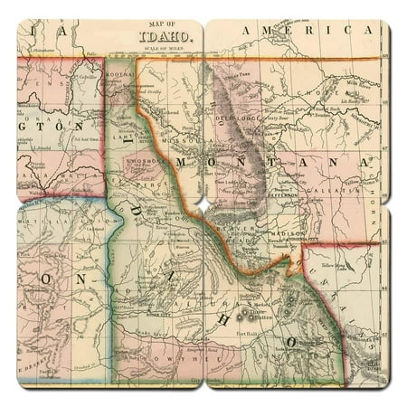 

Idaho Old World Map Coaster