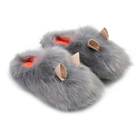 

Plush Slippers Guinea Pig Shape Home Women Cute Indoor Couples Warm Fluffy Home Slippers New
