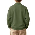 thumbnail image 5 of Asxite Toddler Girls and Boys Tops Long Sleeve Collared Half Zip Pullover Shirt Solid Casual Preppy, 5 of 8