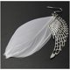 thumbnail image 4 of boucles D'oreilles En Plumes D'ailes D'ange Bohemian White Feather Dangle Eardrop Ligero Drop Dangler Ornements Exquis Faits La Main Bijoux, 4 of 5