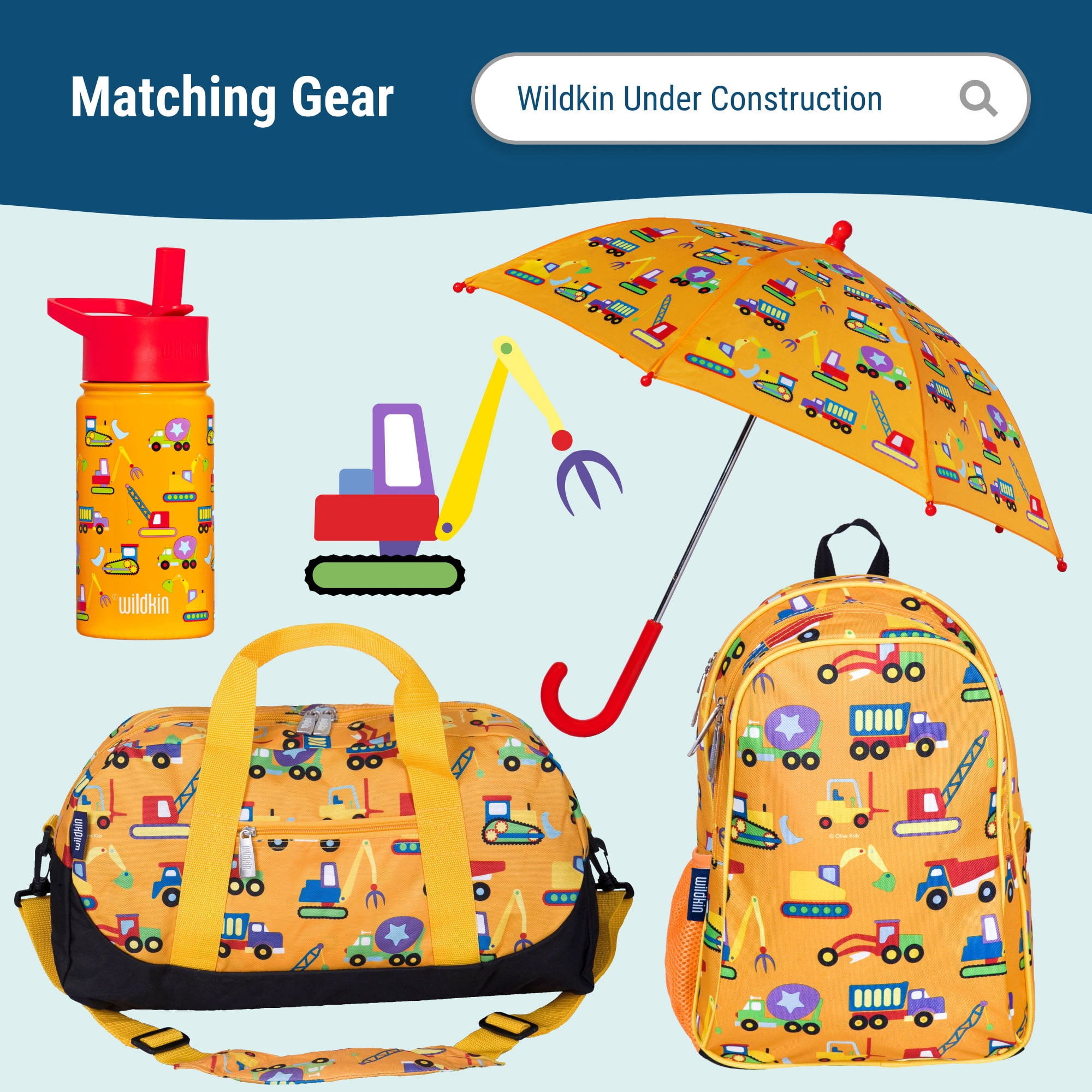 Wildkin Kids 100% Cotton Beach Towel for Boys and Girls (Under Construction)
