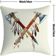 thumbnail image 2 of Boho Pillow Covers Set of 4 18x18 Dreamcatcher Aztec Tomahawk linens Cotton Decor Modern kilimThrow Pillows Accents Outdoor Farmhouse Patio Home Sofa Couch Holiday Cases Decorations, 2 of 5