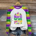 thumbnail image 4 of Outfmvch Carnival Shirt Mardi Gras Outfits Women Basic Clothes Women Womens T Shirts Loose Fit Fall Basics Cowl Neck Tops for Women Sparkly Mardi Gras Top Hot Pink 1 2xl, 4 of 4