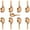 Rose Gold, variant on SDFGTstore 9Pcs Miniature Scoops Nonrust Steel Flat Handle Design Perfect for Jellies Candy Dessert