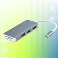 thumbnail image 2 of KAKOWELY type c hub 5 In 1 Single USB 3.0 Hub with 3 USB Type-C 3.0 Ports Micro SD Interface Compatible with Windows (Grey)3.78"X1.52"X0.5", 2 of 4