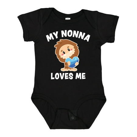 

Inktastic Cute Bigfoot My Nonna Loves Me Gift Baby Boy Bodysuit