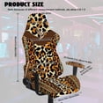thumbnail image 7 of XYZCANDO Brown Leopard Gaming Chair Cover 4 Pieces with Armrest Covers with Zipper Easy to Clean Non-Slip Stretch Fabric Home Decor Suitable for Most Game Chairs, 7 of 7